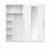 2-Door Sliding Wardrobe with Mirror open