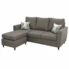 Grey L-Shaped Sofa with Chaise