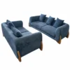 Blue 2-Piece Sofa Set