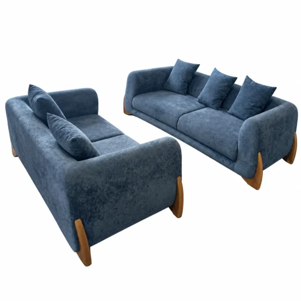 Blue 2-Piece Sofa Set