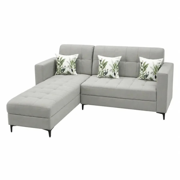 Light Grey L-Shaped Sectional Sofa