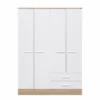White 4-Door Wardrobe with 2 Drawers White 4-Door Wardrobe with 2 Drawers