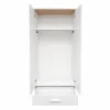 Adore Base 2-Door Wardrobe with 1 Drawer door open Adore Base 2-Door Wardrobe with 1 Drawer door open