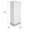 Adore Base 2-Door Wardrobe with 1 Drawer Size Adore Base 2-Door Wardrobe with 1 Drawer Size