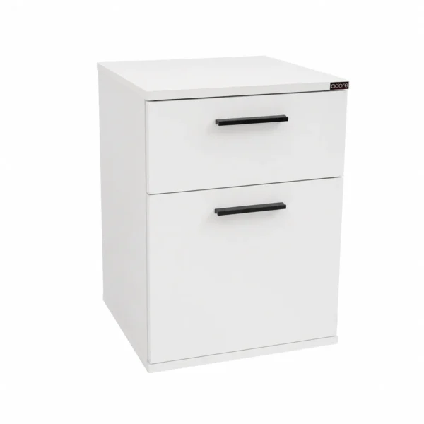 White Night Stand with Drawer