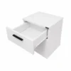 White Night Stand with Drawer open drower