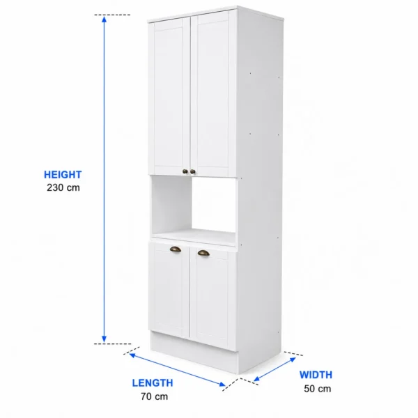 Kitchen Storage Cabinet with Open Shelf size