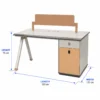 Modern Office Desk with Privacy Panel Modern Office Desk with Privacy Panel size
