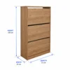 3-Tier Wooden Shoe Cabinet in Seychelles Homemakers size