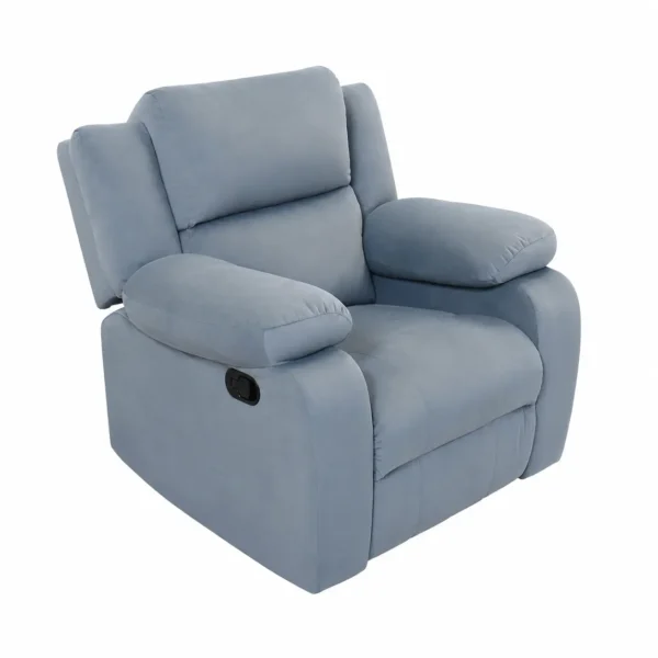 Recliner Sofa – Plush Fabric Reclining Chair side view