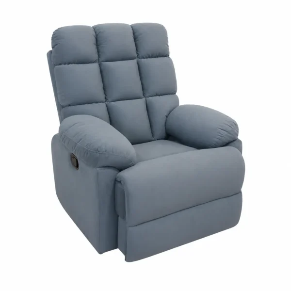 Fabric Recliner Sofa - Plush Cushioned Recliner side view