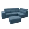 Blue L-Shaped Sofa Bed Blue L-Shaped Sofa Bed