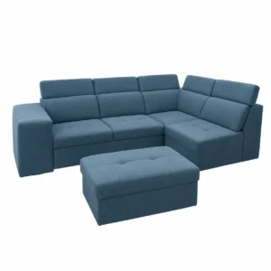 Blue L-Shaped Sofa Bed Blue L-Shaped Sofa Bed