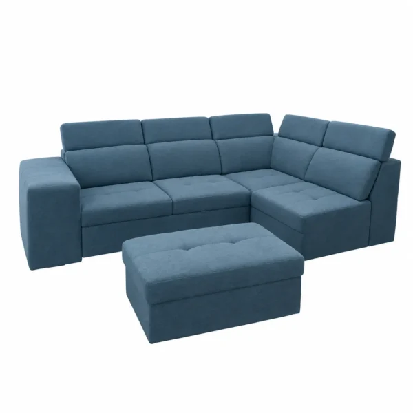 Blue L-Shaped Sofa Bed Blue L-Shaped Sofa Bed