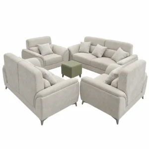 Beige 4-Piece Living Room Sofa Set Beige 4-Piece Living Room Sofa Set